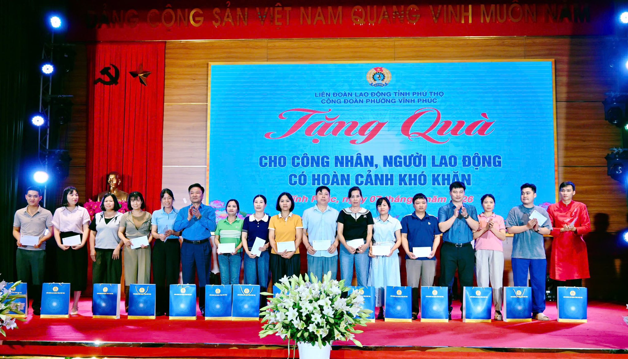 CÔNG ĐOÀN PHƯỜNG VĨNH PHÚC TỔ CHỨC LỄ PHÁT ĐỘNG HƯỞNG ỨNG THÁNG CÔNG NHÂN, THÁNG HÀNH ĐỘNG VỀ AN TOÀN, VỆ SINH LAO ĐỘNG NĂM 2026