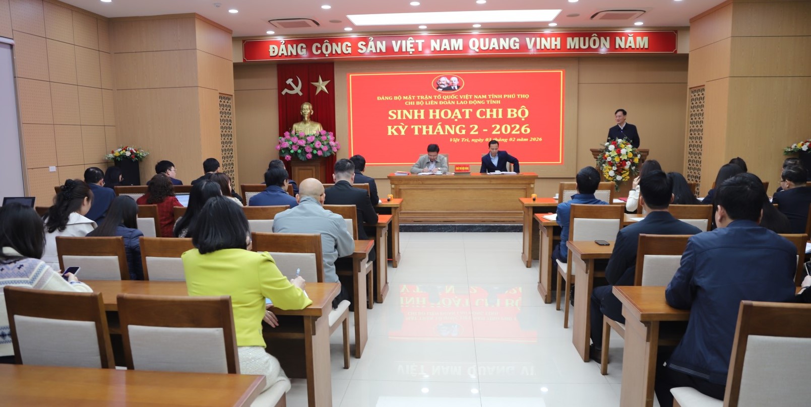 CHI BỘ LIÊN ĐOÀN LAO ĐỘNG TỈNH SINH HOẠT THƯỜNG KỲ THÁNG 2 NĂM 2026