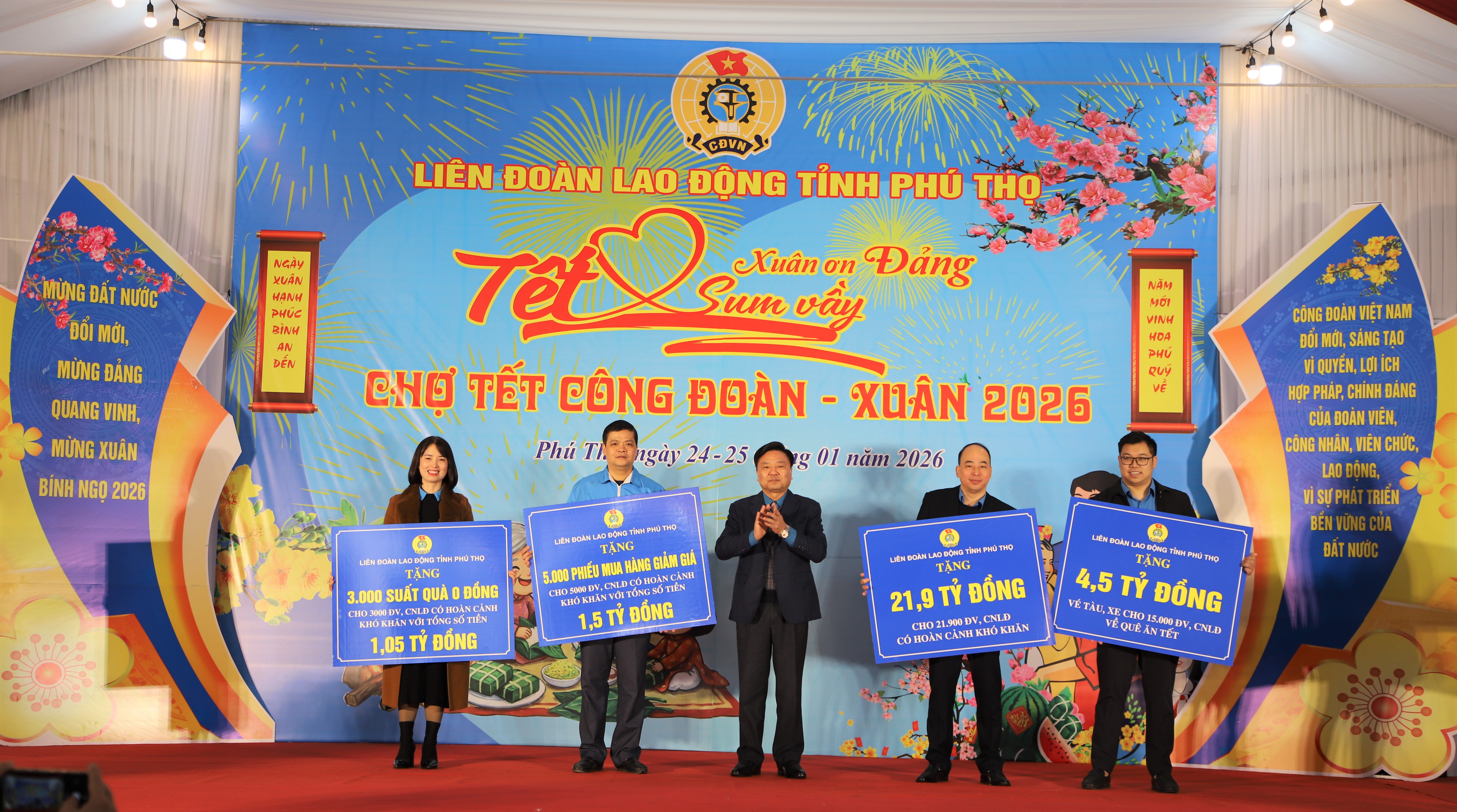 LĐLĐ tỉnh Phú Thọ: Chăm lo toàn diện cho đoàn viên, người lao động nhân dịp Tết Nguyên đán Bính Ngọ 2026