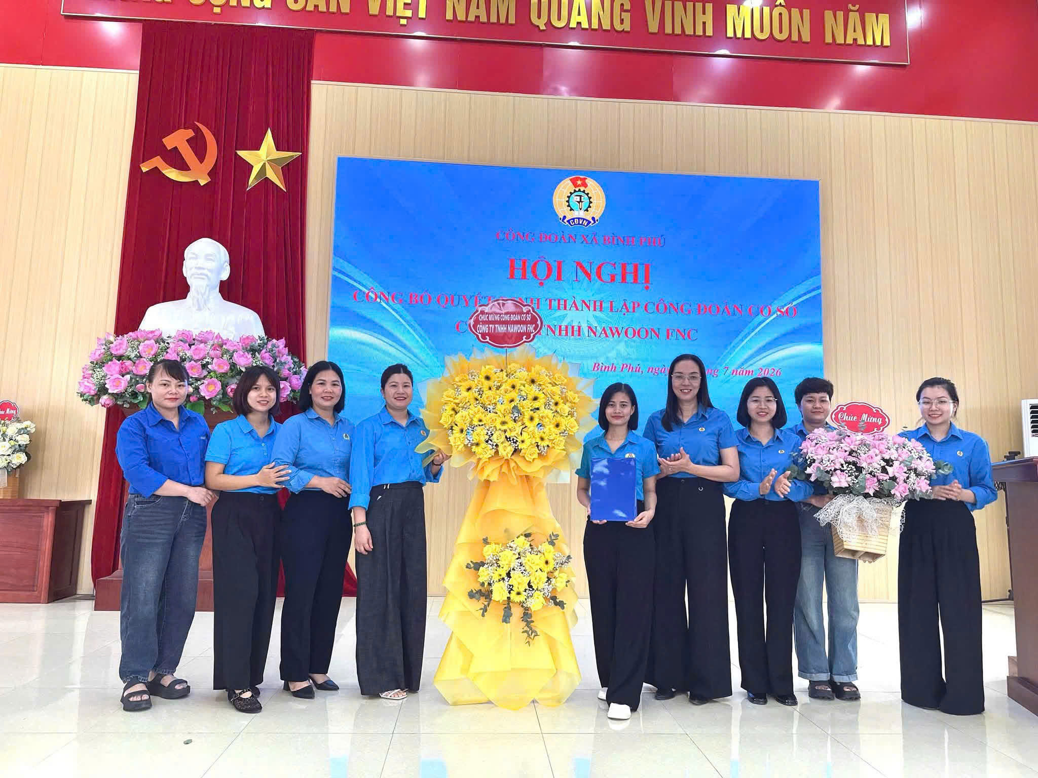 Công đoàn xã Bình Phú tổ chức Hội nghị công bố quyết định thành lập Công đoàn cơ sở
