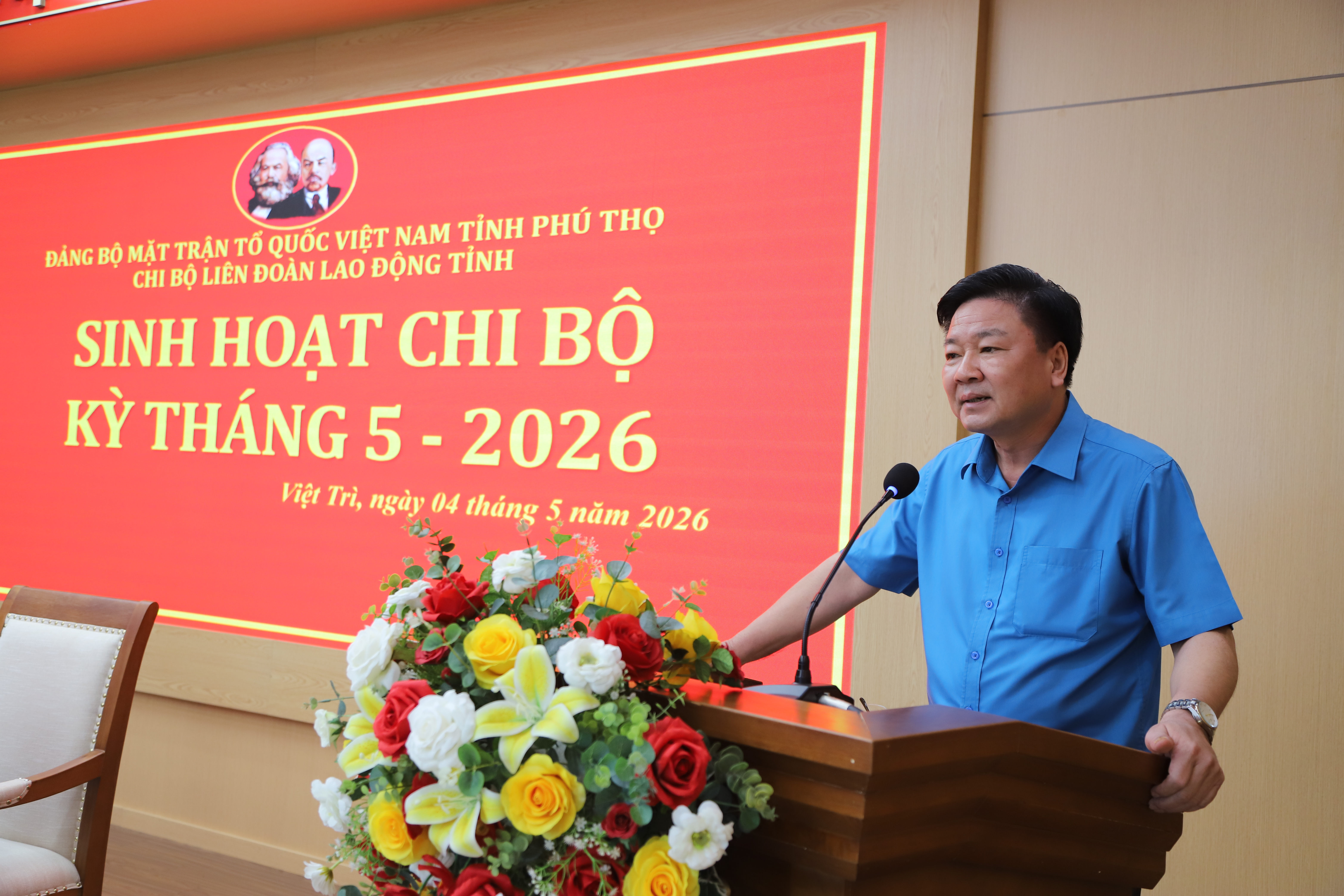 CHI BỘ LIÊN ĐOÀN LAO ĐỘNG TỈNH PHÚ THỌ TỔ CHỨC SINH HOẠT CHI BỘ KỲ THÁNG 05 NĂM 2026