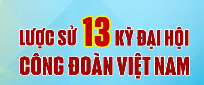 [Infographic] Lược sử 13 kỳ Đại hội Công đoàn Việt Nam