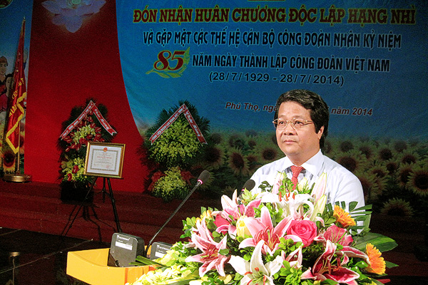 LỄ ĐÓN NHẬN HUÂN CHƯƠNG ĐỘC LẬP HẠNG NHÌ VÀ KỶ NIỆM 85 NĂM CÔNG ĐOÀN VIỆT NAM
