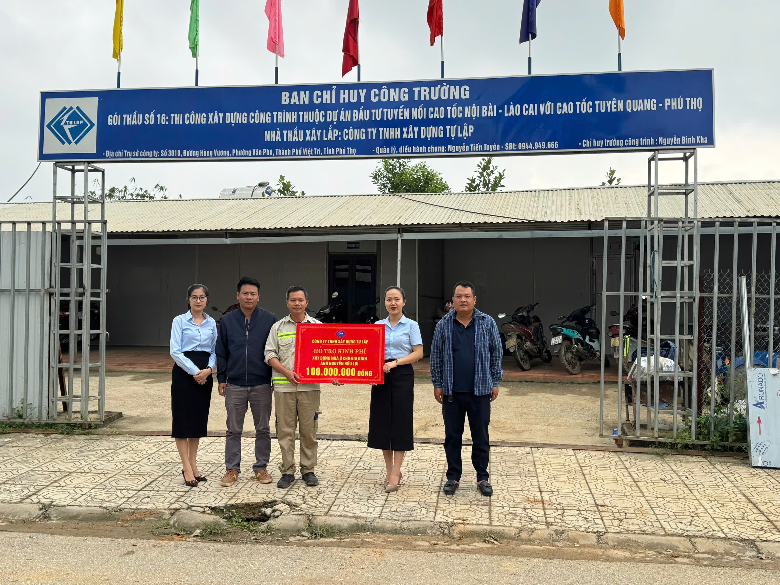 Hỗ trợ đoàn viên công đoàn có hoàn cảnh khó khăn xây dựng nhà ở tại Công đoàn Công ty TNHH xây dựng Tự Lập trực thuộc Công đoàn xã Lâm Thao