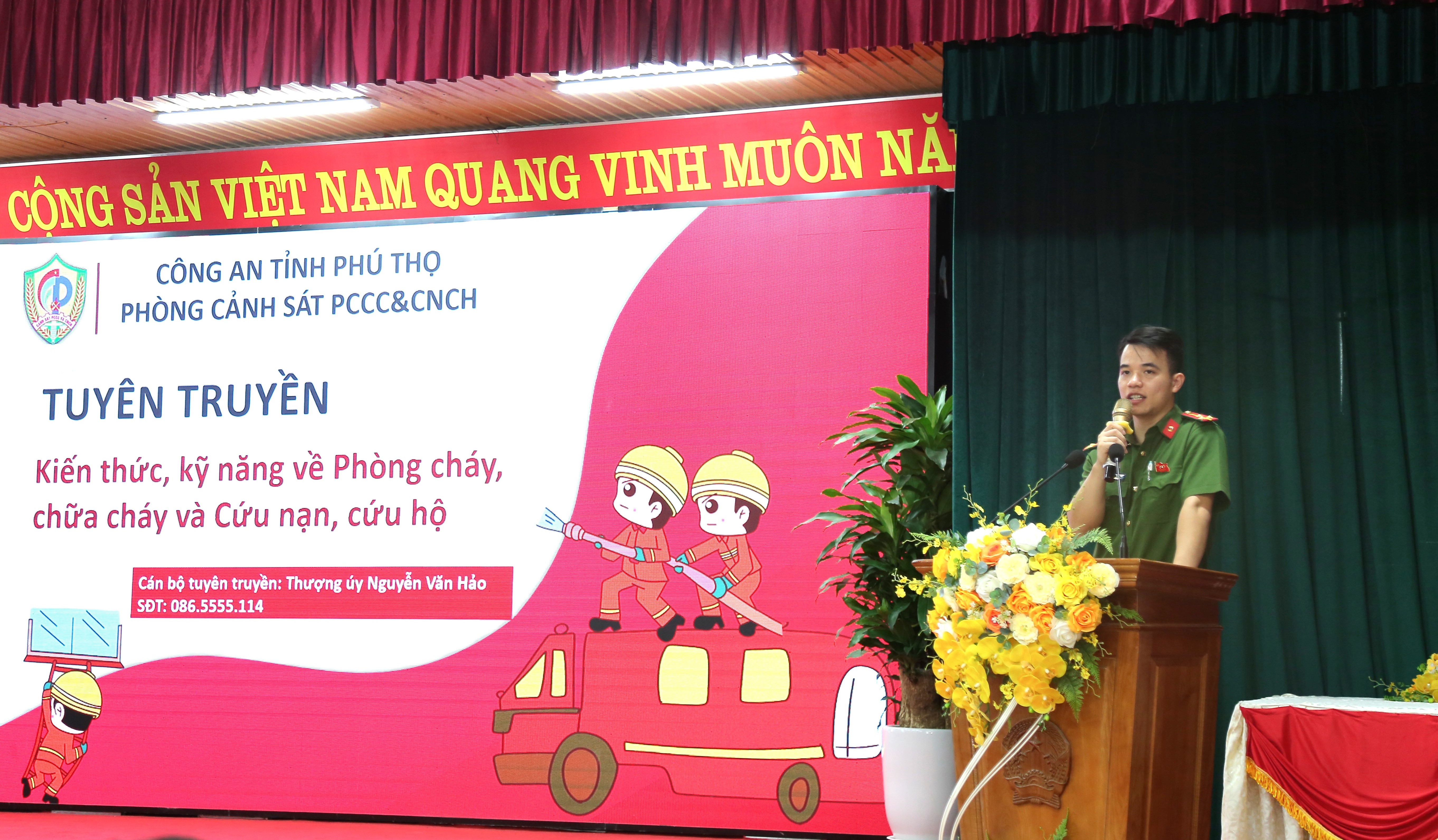 CÔNG ĐOÀN PHƯỜNG VIỆT TRÌ PHỐI HỢP TỔ CHỨC TUYÊN TRUYỀN VỀ PHÒNG CHÁY CHỮA CHÁY VÀ CỨU NẠN CỨU HỘ CHO ĐỘI NGŨ CÁN BỘ CÔNG ĐOÀN CƠ SỞ