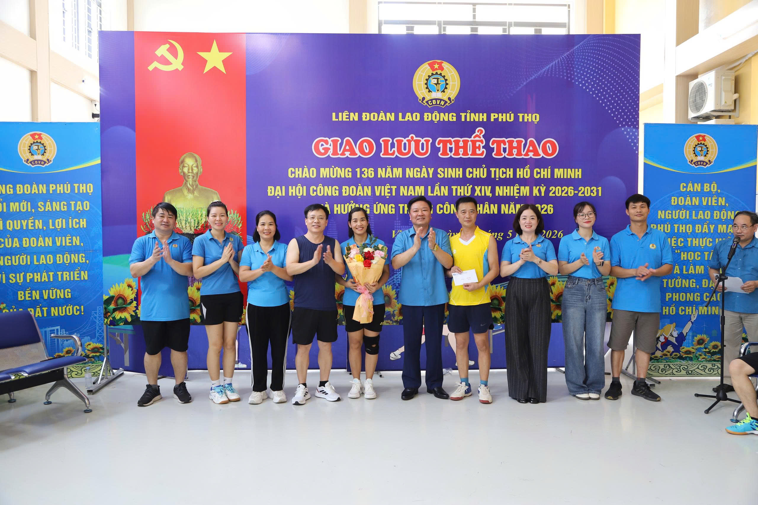 CĐCS LIÊN ĐOÀN LAO ĐỘNG TỈNH PHÚ THỌ: TỔ CHỨC GIẢI THỂ THAO NHÂN DỊP KỶ NIỆM 136 NĂM NGÀY SINH CHỦ TỊCH HỒ CHÍ MINH (19/5/1890 - 19/5/2026)