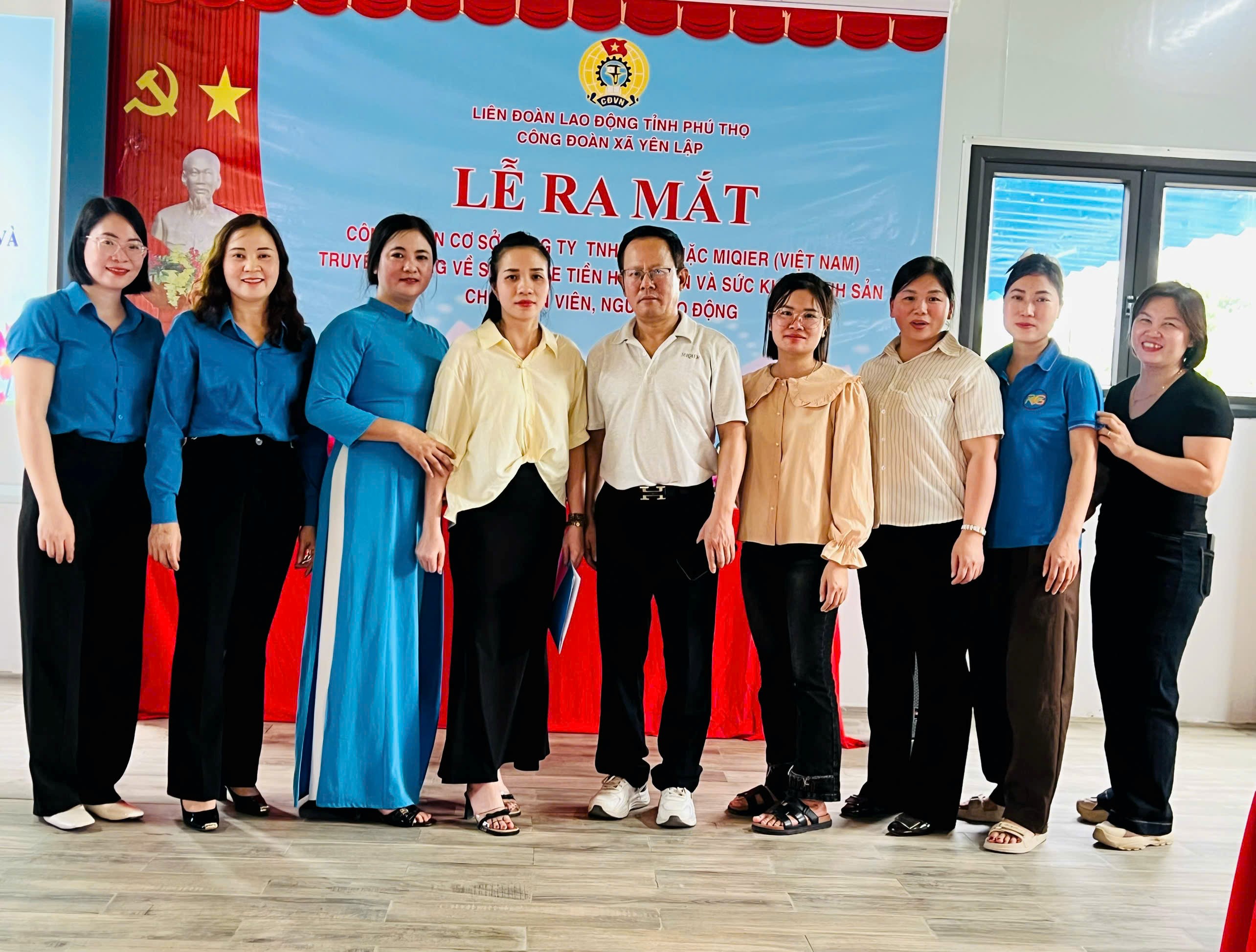 Yên Lập: Tổ chức Lễ ra mắt CĐCS Công ty TNHH May mặc MIQIER (Việt Nam); Truyền thông về sức khoẻ tiên hôn nhân và sức khoẻ sinh sản