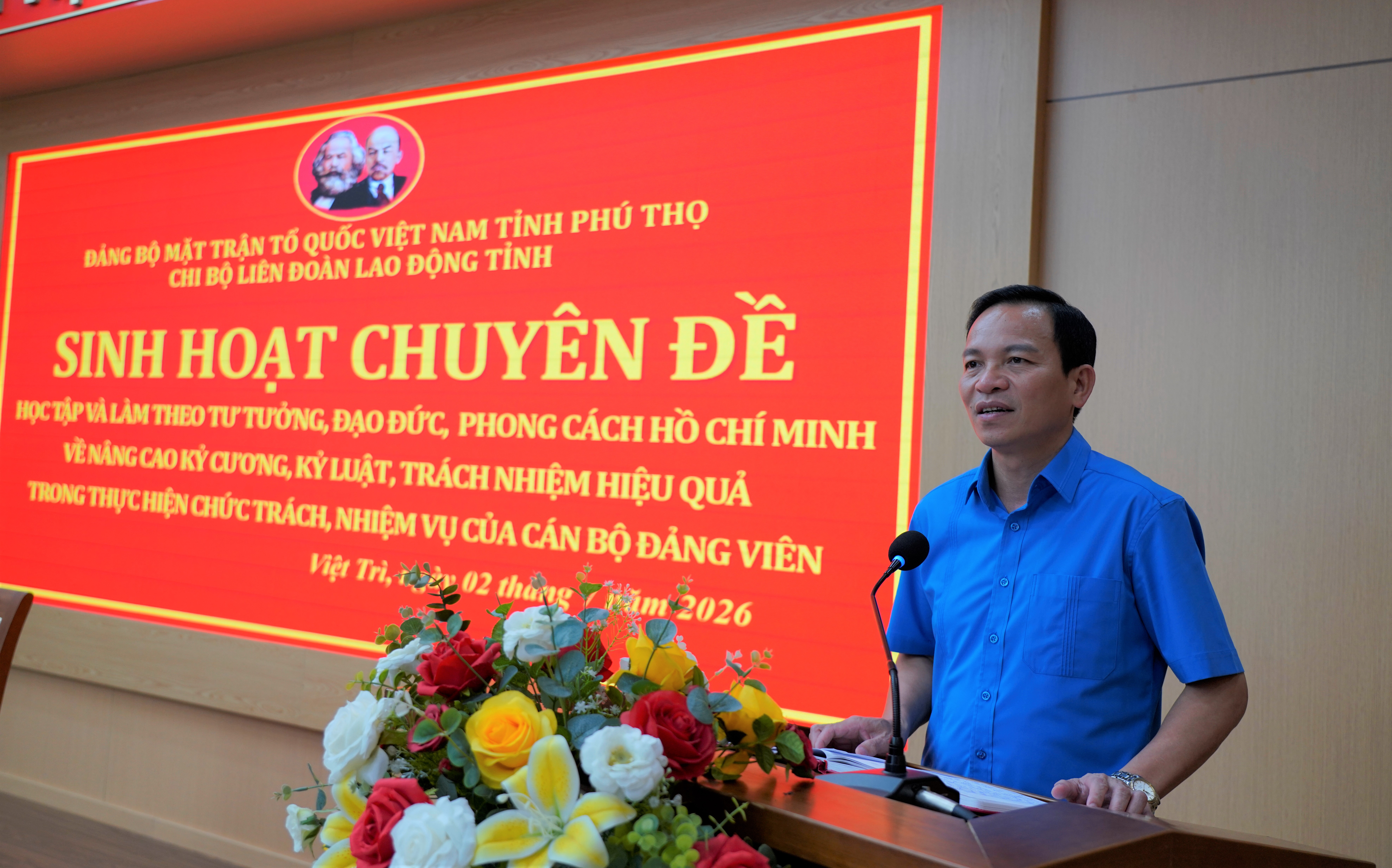 Chi bộ Liên đoàn lao động tỉnh Phú Thọ tổ chức sinh hoạt chuyên đề